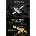 Giantz 4X4 4WD Tyre Deflator Gauge Valve Rapid Air