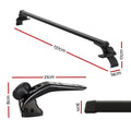 Universal Car Roof Rack Pod 145cm Aluminium Cross Bars Black