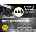 Universal Car Roof Rack Pod 145cm Aluminium Cross Bars Silver