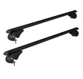 Universal Car Roof Rack 108cm Aluminium Cross Bars Pod Black