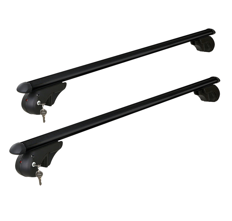Universal Car Roof Rack 108cm Aluminium Cross Bars Pod Black