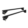 Universal Car Roof Rack 108cm Aluminium Cross Bars Pod Black