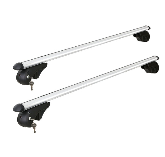 Universal Car Roof Rack Pod 108cm Aluminium Cross Bars Silver