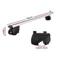 Universal Car Roof Rack 111cm Silver Aluminium Cross Bars Pod