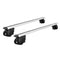 Universal Car Roof Rack 126cm Aluminium Cross Bars Silver Pod