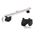 Universal Car Roof Rack 126cm Aluminium Cross Bars Silver Pod