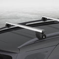 Universal Car Roof Rack 126cm Aluminium Cross Bars Silver Pod