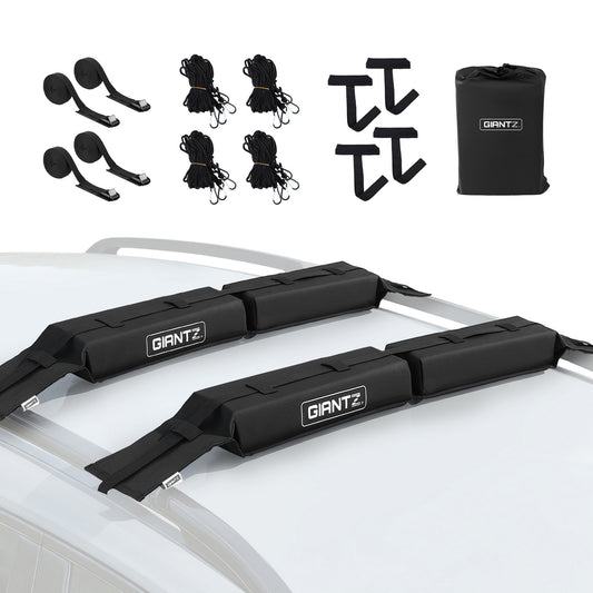GIANTZ Kayak Roof Rack 80kg Capacity Soft Pads SUP Surfboard
