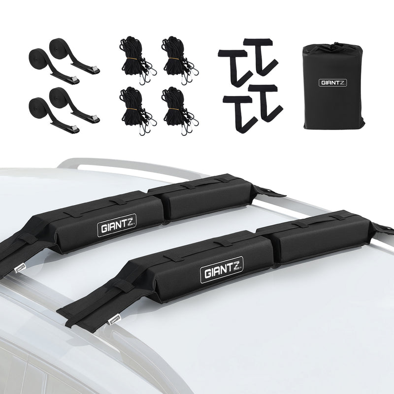 GIANTZ Kayak Roof Rack 80kg Capacity Soft Pads SUP Surfboard