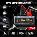 Giantz 2000A Jump Starter 12V Lithium Battery Booster Pack Cables