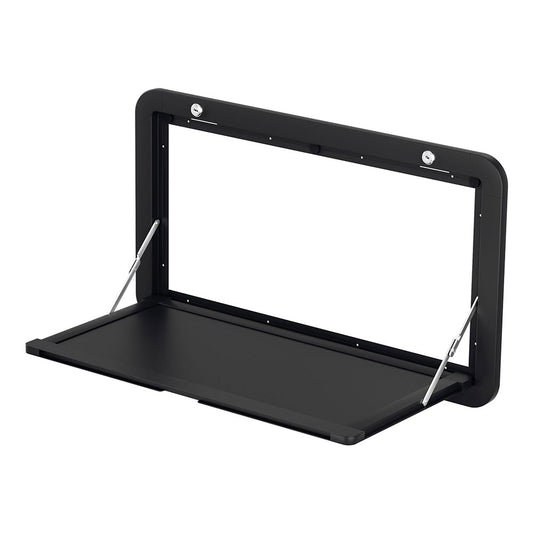 Weisshorn Caravan Table 800x450mm Folding Lockable Black