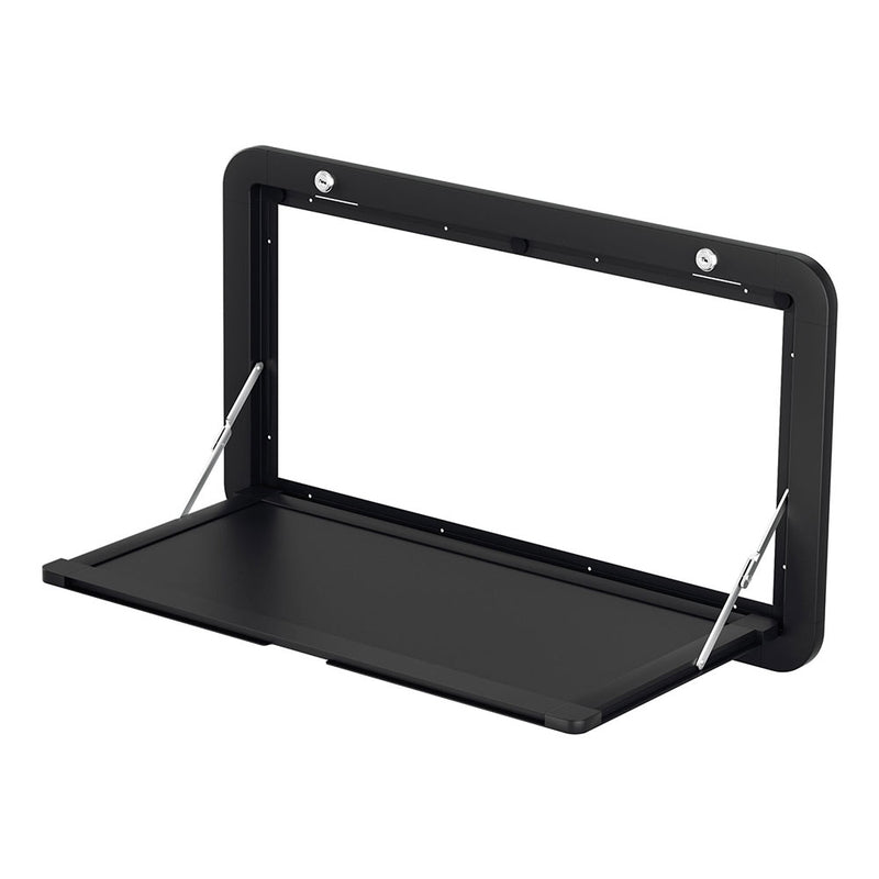 Weisshorn Caravan Table 800x450mm Folding Lockable Black