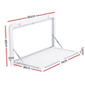 Weisshorn Caravan Table 800x450mm Folding Lockable White