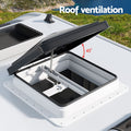Weisshorn Caravan Roof Vent Hatch 350x350mm Black Motorhome RV