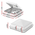 Weisshorn 12V Caravan Roof Vent Fan Air Exhaust White RV Camper
