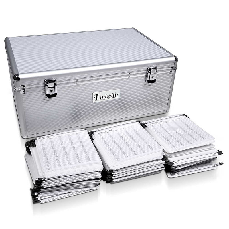 Embellir CD DVD Case Aluminium Storage 500 Discs Capacity Box