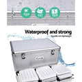 Embellir CD DVD Case Aluminium Storage 500 Discs Capacity Box