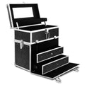Embellir Cosmetic Case Crocodile Black Makeup Organiser Mirror