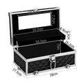 Embellir Cosmetic Makeup Carry Case Mirror Diamond Black