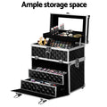 Embellir Cosmetic Makeup Carry Case Mirror Diamond Black