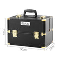 Embellir Portable Makeup Case Black Gold Cosmetic Organiser
