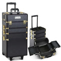 Embellir Makeup Trolley Case Cosmetic Organiser Box Gold Wheels