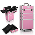 Embellir Makeup Trolley Beauty Case Cosmetic Organiser Pink Wheels
