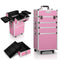 Embellir Makeup Trolley Beauty Case Cosmetic Organiser Pink Wheels