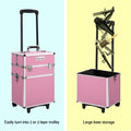 Embellir Makeup Trolley Beauty Case Cosmetic Organiser Pink Wheels