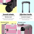 Embellir Makeup Trolley Beauty Case Cosmetic Organiser Pink Wheels