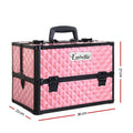 Embellir Portable Cosmetic Makeup Case Diamond Pink