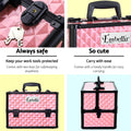 Embellir Portable Cosmetic Makeup Case Diamond Pink