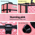 Embellir Portable Cosmetic Makeup Case Diamond Pink