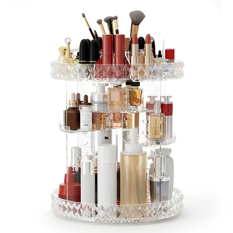 Embellir Acrylic Rotating Cosmetic Organizer Makeup Storage Display