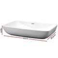 Cefito Ceramic Basin 60x38cm Bathroom Vanity Hand Wash Sink Bowl