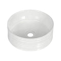 Cefito 36cm Round White Ceramic Countertop Basin Vanity