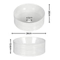 Cefito 36cm Round White Ceramic Countertop Basin Vanity