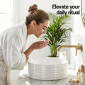 Cefito 36cm Round White Ceramic Countertop Basin Vanity