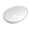 Cefito Ceramic Basin Sink 41x34cm Gold Line Hand Wash Bowl