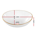 Cefito Ceramic Basin Sink 41x34cm Gold Line Hand Wash Bowl