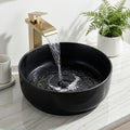 Cefito Ceramic Bathroom Basin Vessel Sink Round Matte Black 400mm