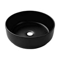 Cefito Ceramic Bathroom Basin Vessel Sink Round Matte Black 400mm