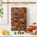 5-Star Chef Acacia Wooden Cutting Board End Grain Chopping Board