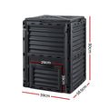 Gardeon Compost Bin 300L Black Heavy-Duty Outdoor Composter