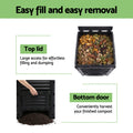 Gardeon Compost Bin 300L Black Heavy-Duty Outdoor Composter