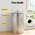 Gardeon Compost Bin Kitchen Countertop Food Waste Caddy 6L Silver