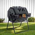 Gardeon Compost Bin 160L Dual Chamber Tumbler Rotating Garden