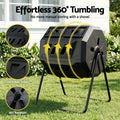 Gardeon Compost Bin 160L Dual Chamber Tumbler Rotating Garden