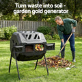 Gardeon Compost Bin 160L Dual Chamber Tumbler Rotating Garden