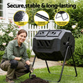 Gardeon Compost Bin 160L Dual Chamber Tumbler Rotating Garden